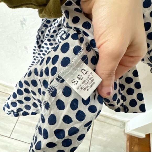 Sea New York 100% Cotton Button Tie Front Puff Sleeve Blouse Size 6 - Picture 5 of 10